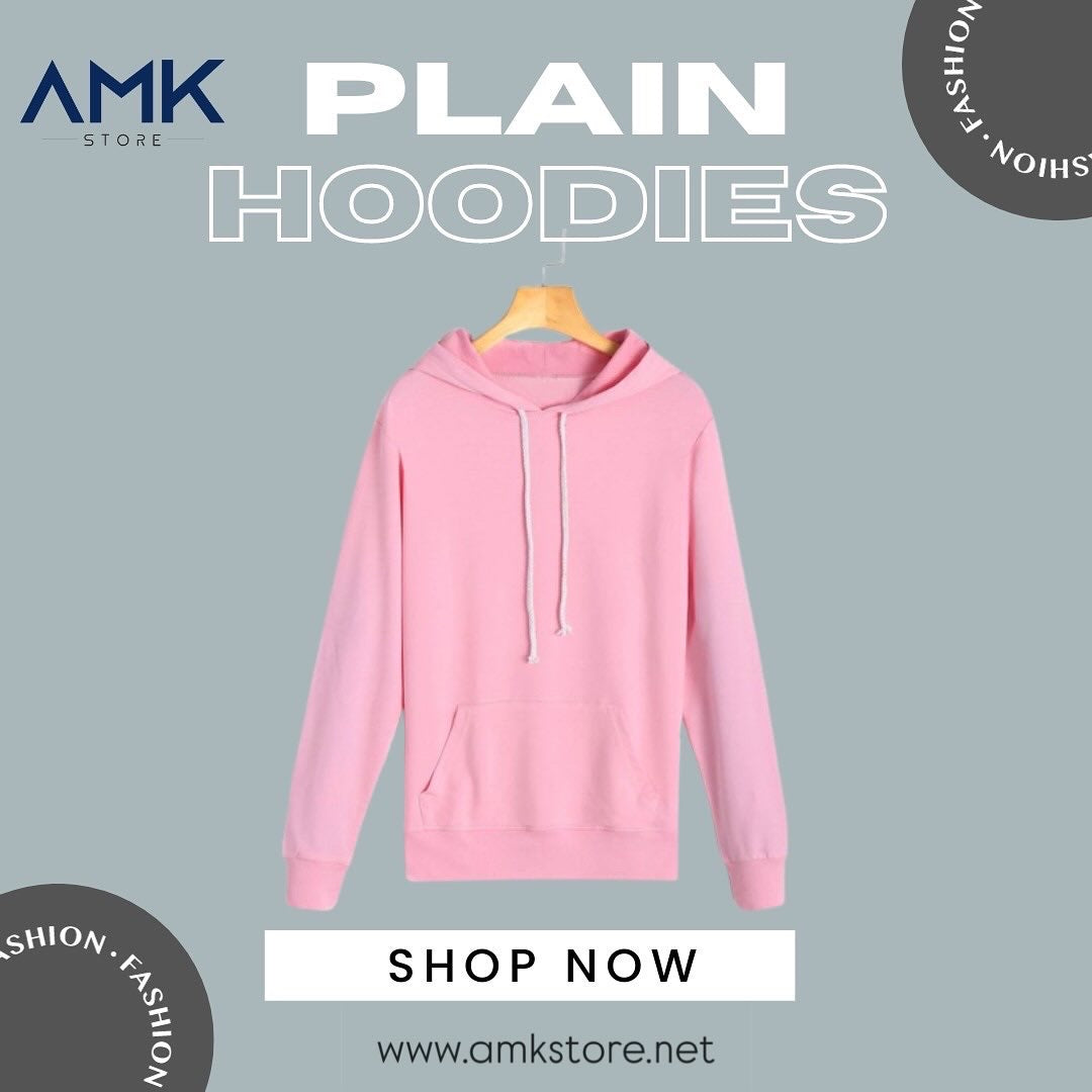 Plain Hoodies -Light pink