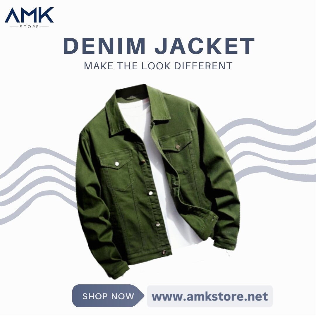 Denim Jacket - Olive Green