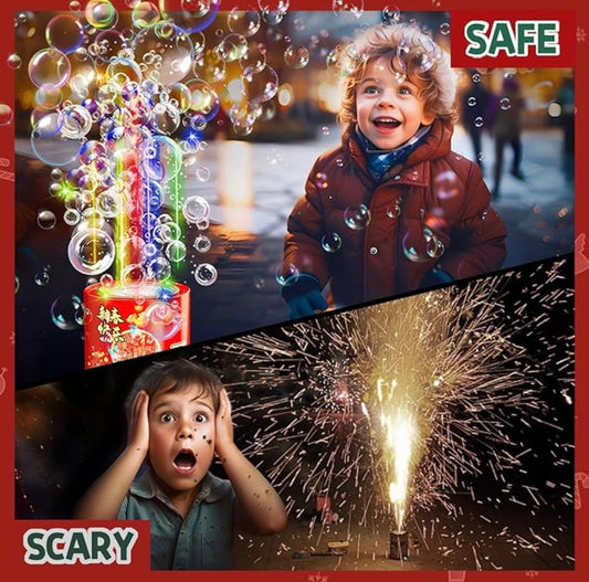 Musical & Lighting Fireworks Bubble Machine (Rechargeable)