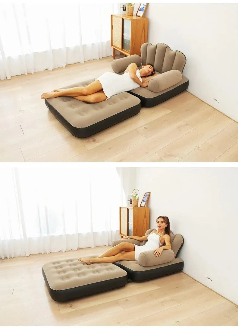 Modern UAE Fabric Inflatable Lazy Sofa Chair Comfortable Air Cushion Mattress Relaxation Water Park Suitable Inflatable Air