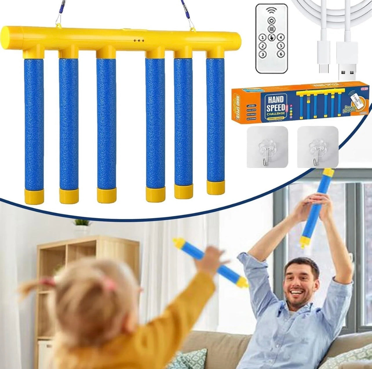 Remote Control Hand Speed Reflex Challenge Rechargeable Game