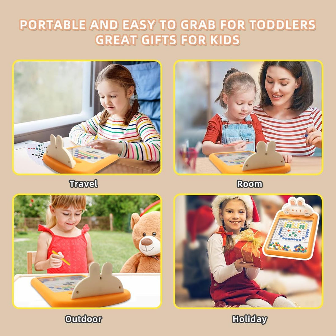 Creative Magnetic Dots Rabit Drawing Board