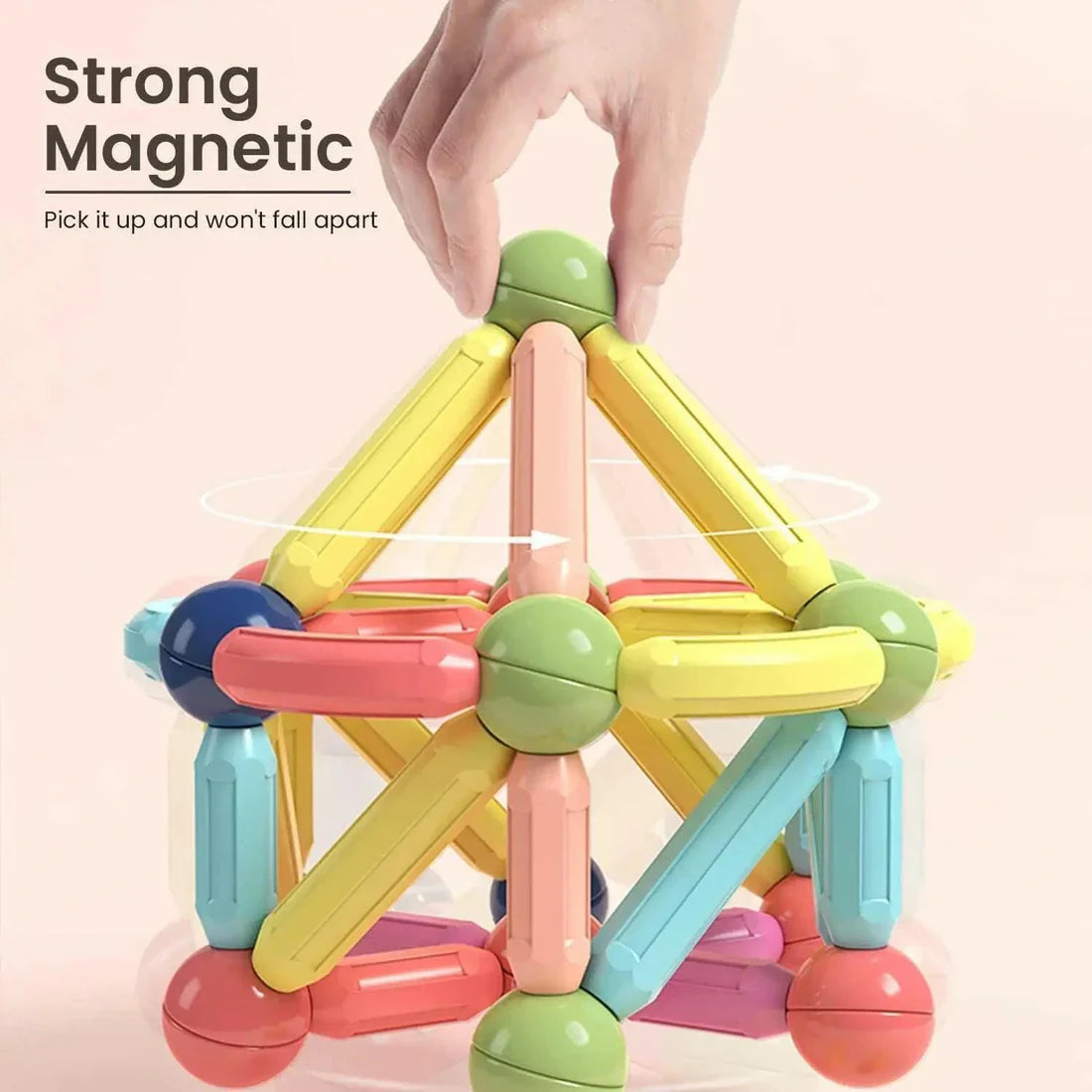Magnetic Construction Set – Colorful Rods & Balls Building Toy for Kids