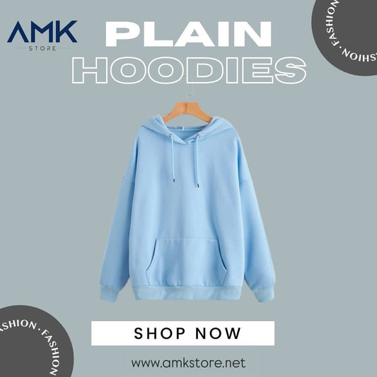Plain Hoodies - light blue