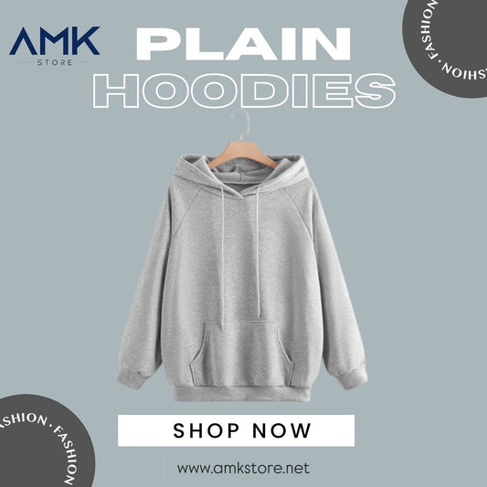 Plain Hoodies - Gray