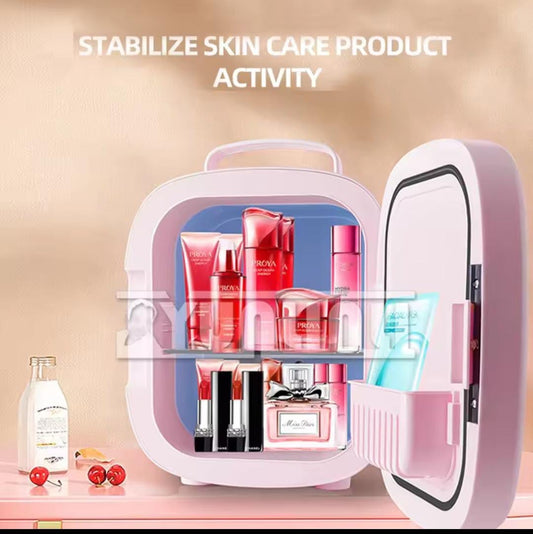 Mini Portable Refrigerator Skin Care Cosmetics with Mirror