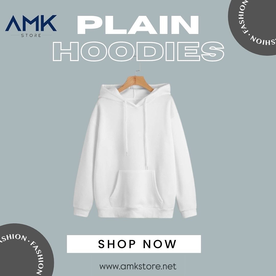 Plain Hoodies - white