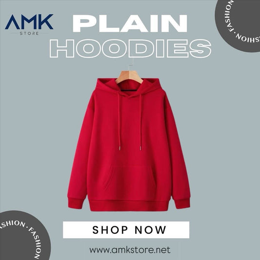 Plain Hoodies - Red