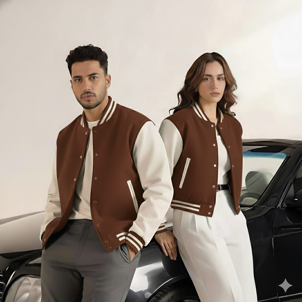 Varsity Jacket- Brown